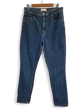 Abercrombie & Fitch Dark Blue Slim Straight High-rise Jeans Size 12L